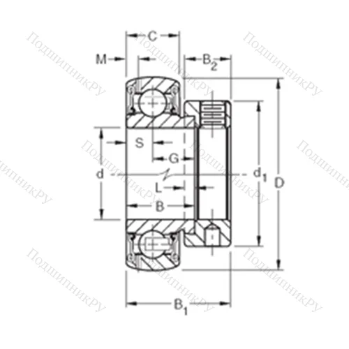 Подшипник шариковый радиальный GRAE 40RRB