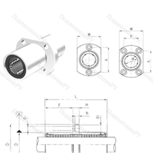 Подшипник шариковый линейный LMHM 10UU