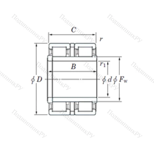 Подшипник роликовый радиальный JC 35