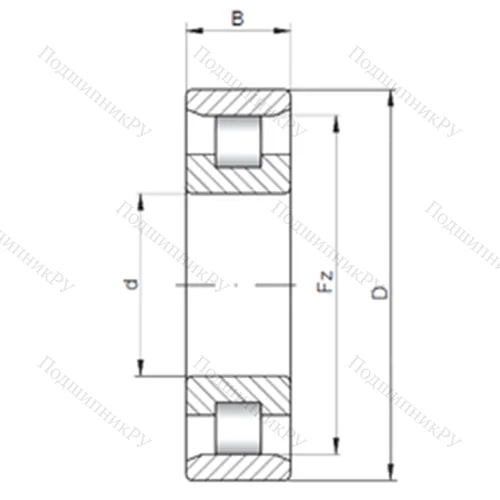 Подшипник роликовый радиальный N 28/1060