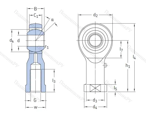 Наконечник штока с внутренней резьбой SIKAC 10 M в Казани
