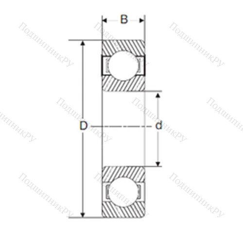 Подшипник шариковый радиальный 63008-2RS от производителя  SIGMA