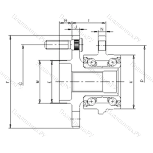 Подшипник шариковый радиально-упорный IJ 113004