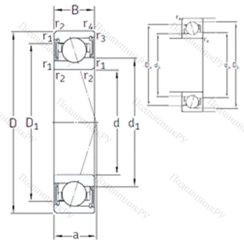 Подшипник шариковый радиально-упорный S 71901 ACE/HCP 4A от производителя  SKF