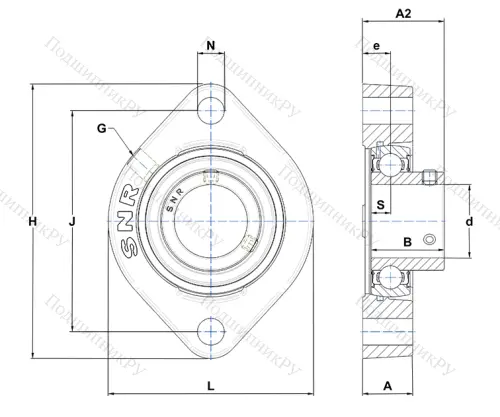 Подшипниковый узел USFD 204 CN в Казани