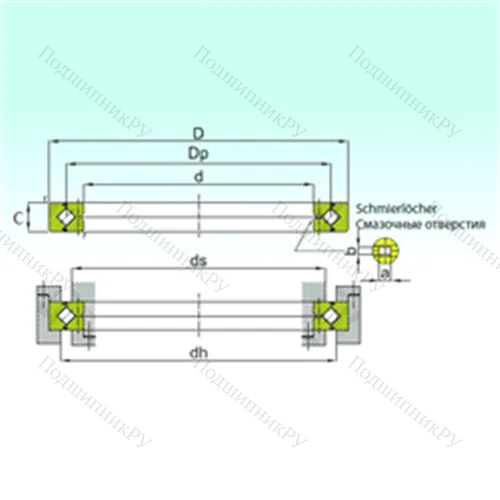 Подшипник роликовый опорно-поворотный RB 11015 от производителя  ISB
