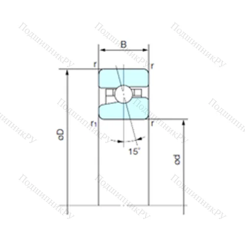 Подшипник шариковый радиально-упорный BNH 021