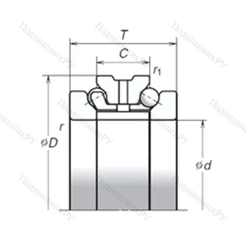 Подшипник шариковый упорно-радиальный 200TAC 20D+L от производителя  NSK