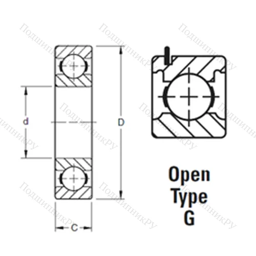 Подшипник шариковый радиальный 310KG