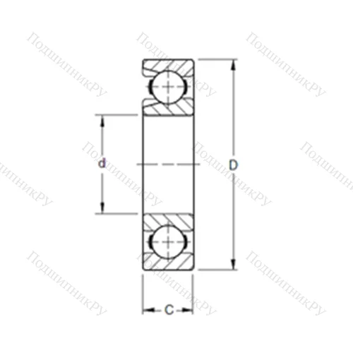 Подшипник шариковый радиальный 312W