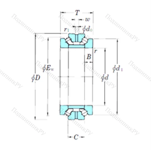 Подшипник шариковый упорно-радиальный 234420B