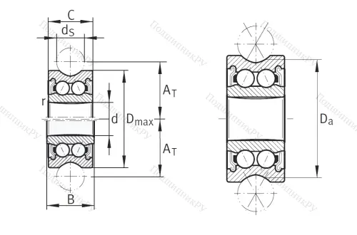 Подшипник LFR 5301-10 2Z от производителя  INA Подшипник LFR 5301-10 2Z от производителя  INA