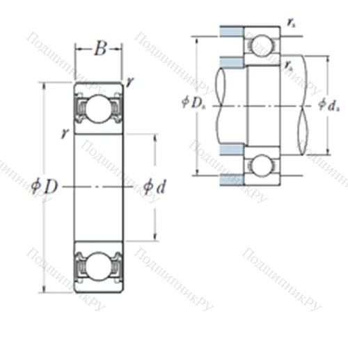 Подшипник шариковый радиальный 6815VV