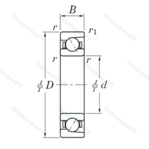 Подшипник шариковый радиально-упорный 3NC 7007 FT