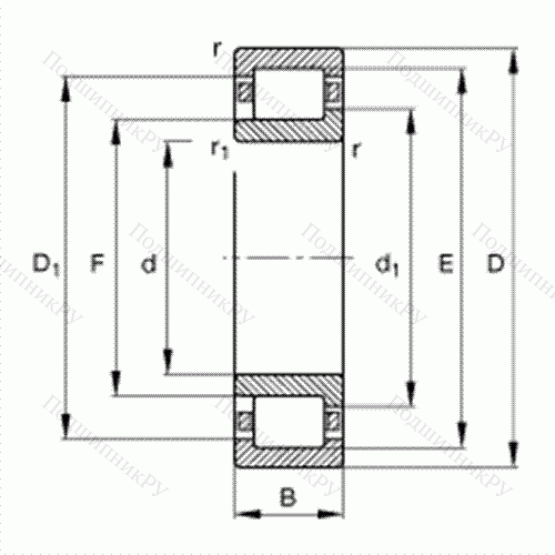 Подшипник роликовый радиальный NJ 2222-E-TVP 2 от производителя  FAG Подшипник роликовый радиальный NJ 2222-E-TVP 2 от производителя  FAG