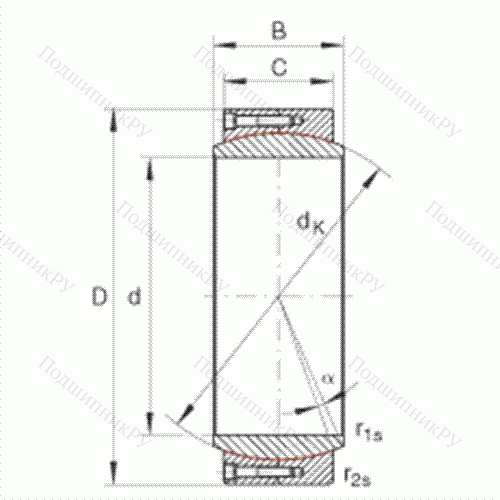 Подшипник шарнирный GE 480-DW