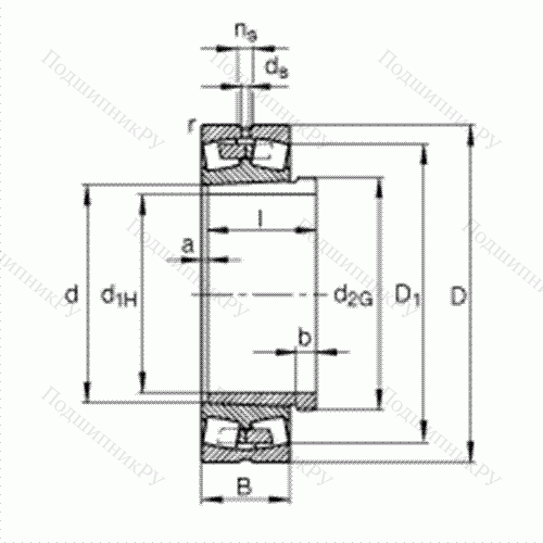 Подшипник роликовый самоустанавливающийся 23132-E 1A-K-M + AH 3132A от производителя  FAG