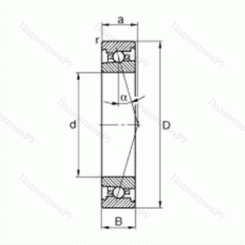 Подшипник шпиндельный HS 71918-C-T-P 4S от производителя  FAG Подшипник шпиндельный HS 71918-C-T-P 4S от производителя  FAG