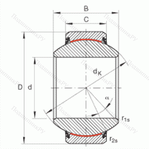 Подшипник шарнирный GE 40-FW-2RS