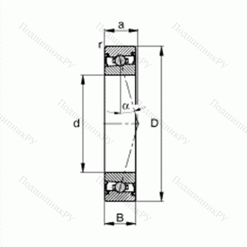Подшипник шпиндельный HCS 71918-C-T-P 4S от производителя  FAG Подшипник шпиндельный HCS 71918-C-T-P 4S от производителя  FAG