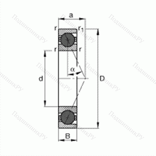 Подшипник шпиндельный HCB 71917-E-T-P 4S от производителя  FAG Подшипник шпиндельный HCB 71917-E-T-P 4S от производителя  FAG