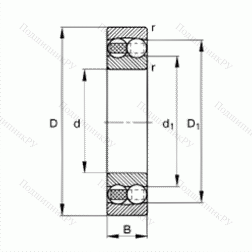 Подшипник шариковый радиально-сферический 2202-TVH от производителя  FAG Подшипник шариковый радиально-сферический 2202-TVH от производителя  FAG