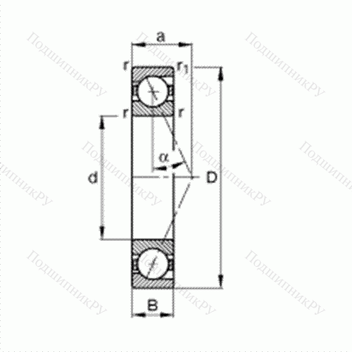 Подшипник шпиндельный B 7216-E-T-P 4S от производителя  FAG Подшипник шпиндельный B 7216-E-T-P 4S от производителя  FAG