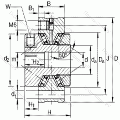 Роликоподшипник упорно-радиальный игольчатый ZAXFM 2075 от производителя  INA Роликоподшипник упорно-радиальный игольчатый ZAXFM 2075 от производителя  INA